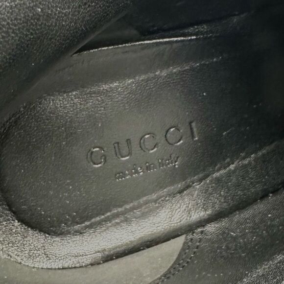 GUCCI Melville Black Suede Boots Size 39.5 US 9.5 Studded Heeled Bootie - Picture 7 of 14